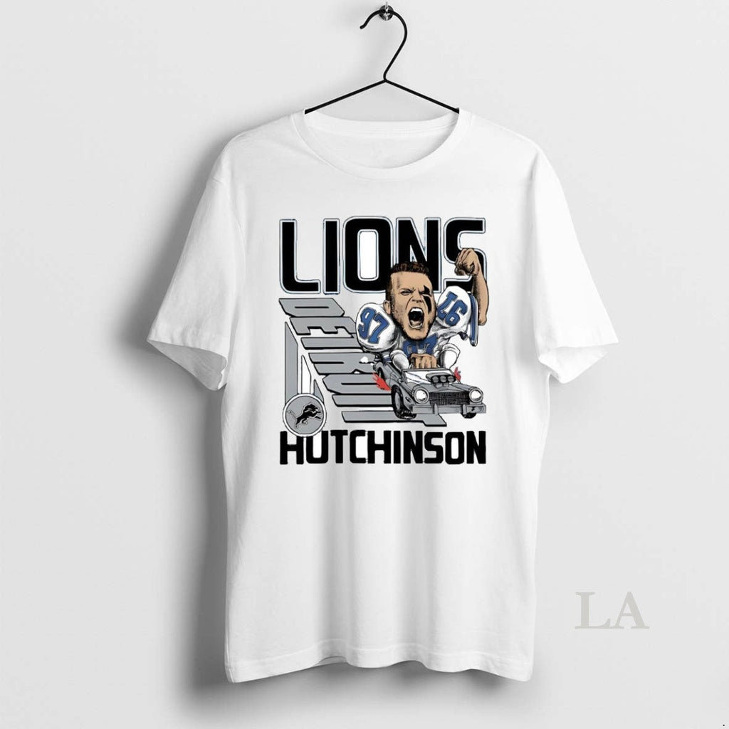Original Aidan Hutchinson Racer Caricature Detroit - Adult & Kids T-Shirts, Sweatshirts & Hoodies apparel design preview 1