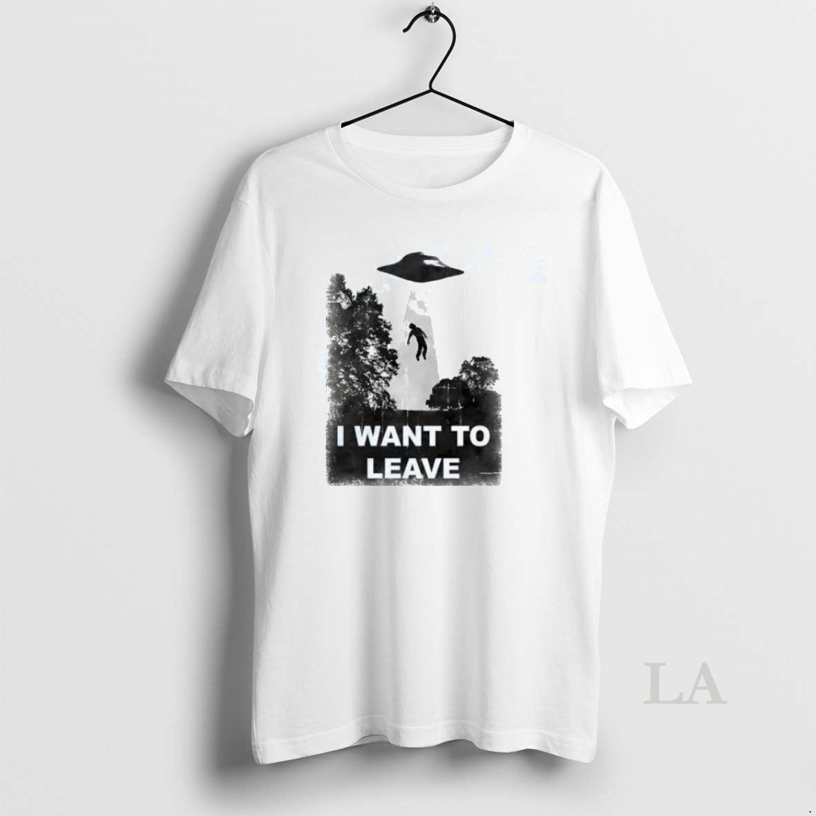 Original Alien Abduction I Want To Leave - Adult & Kids T-Shirts, Sweatshirts & Hoodies apparel design preview 1