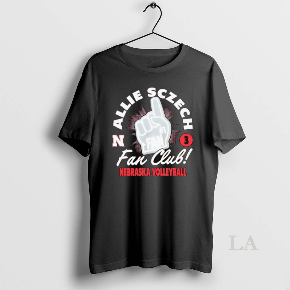 Original Allie Sczech Fan Club Nebraska Volleyball - Adult & Kids T-Shirts, Sweatshirts & Hoodies apparel design preview 1