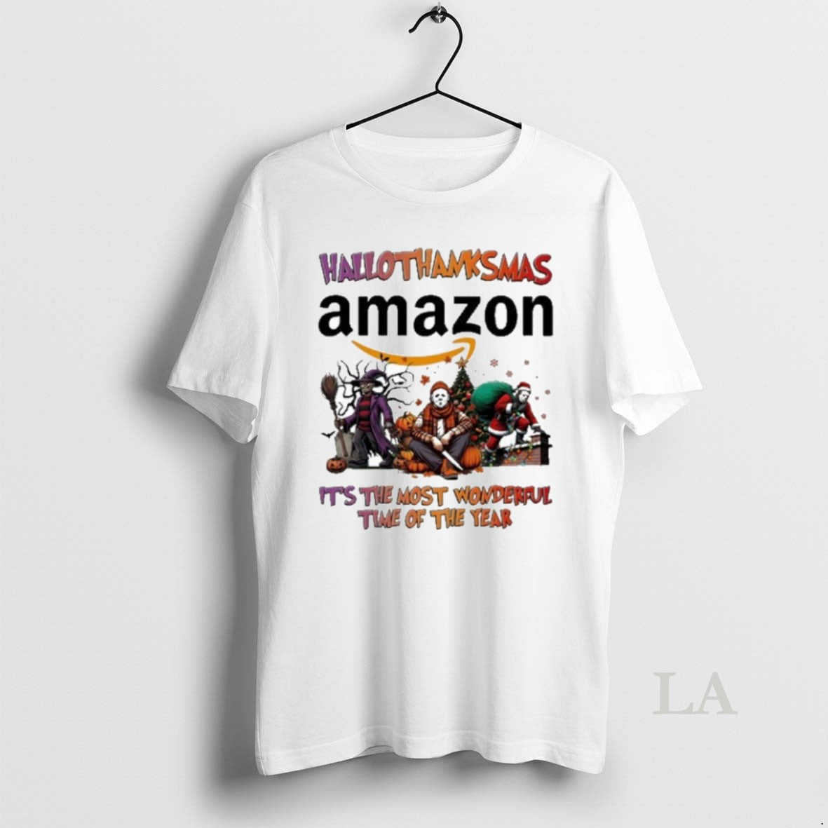 Original Amazon Horror Film Hallothanksmas Its The - Adult & Kids T-Shirts, Sweatshirts & Hoodies apparel design preview 1