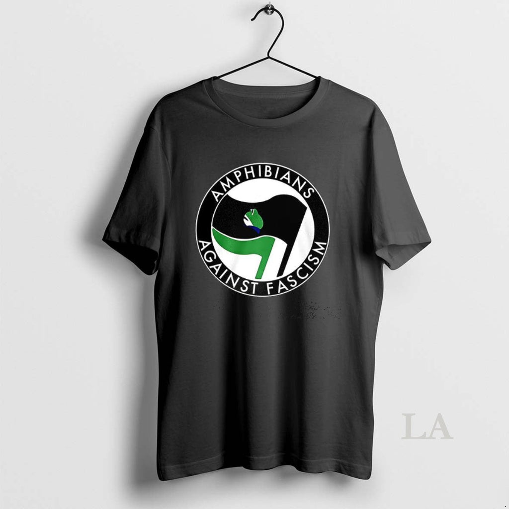 Original Amphibians Against Fascism Frog Flag - Adult & Kids T-Shirts, Sweatshirts & Hoodies apparel design preview 1