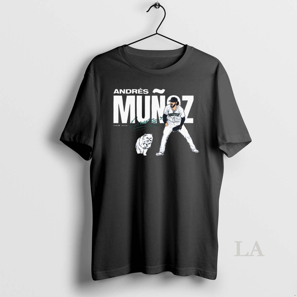 Original Andres Munoz Seattle Mariners Mlb Slash Line - Adult & Kids T-Shirts, Sweatshirts & Hoodies apparel design preview 1