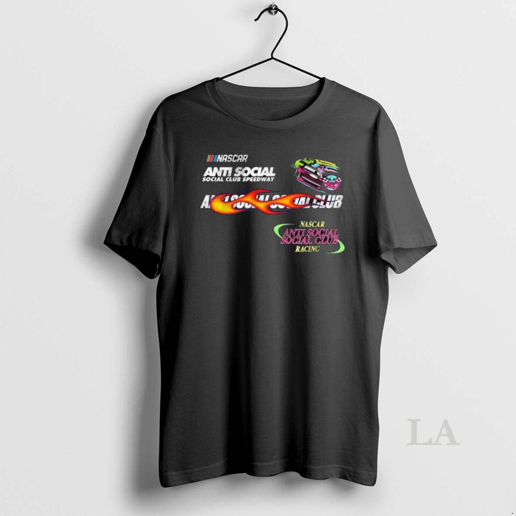 Original Anti Social Club X Nascar Black Daytona Long - Adult & Kids T-Shirts, Sweatshirts & Hoodies apparel design preview 1