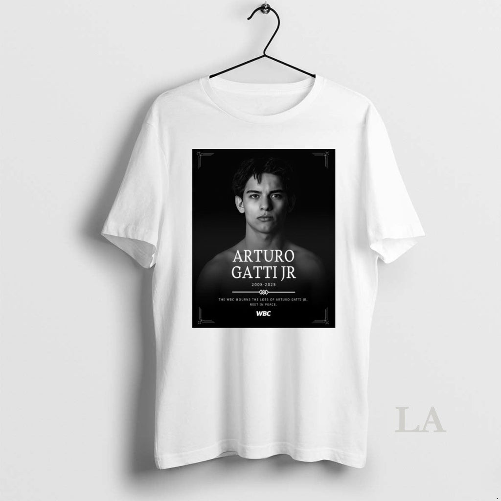 Original Arturo Gatti Jr 2008 2025 The Wbc Mourns - Adult & Kids T-Shirts, Sweatshirts & Hoodies apparel design preview 1