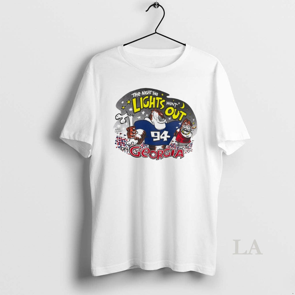 Original Auburn Tigers The Night Went Lights Out On - Adult & Kids T-Shirts, Sweatshirts & Hoodies apparel design preview 1