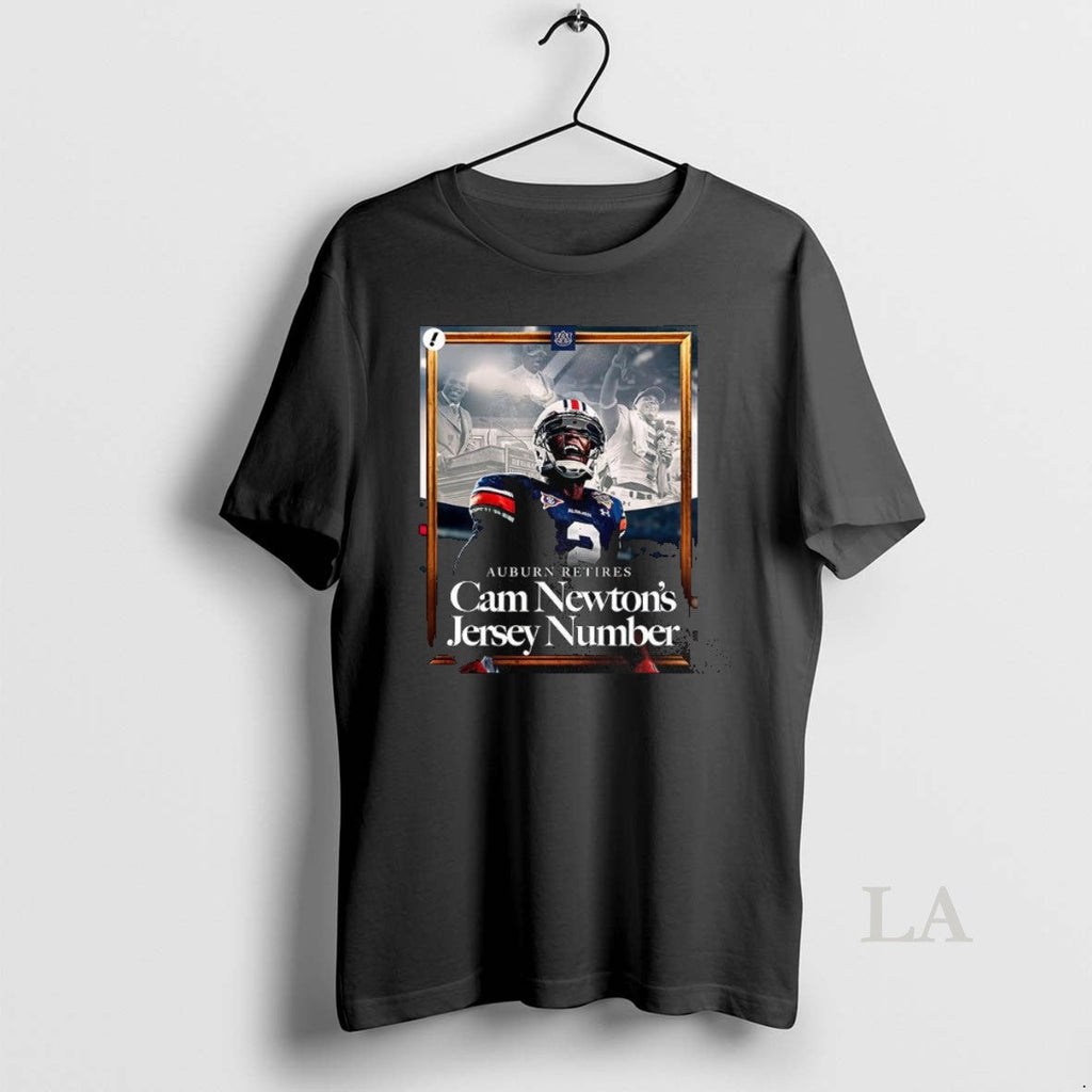 Original Auburn Retires Cam Newtons Jersey Number - Adult & Kids T-Shirts, Sweatshirts & Hoodies apparel design preview 1