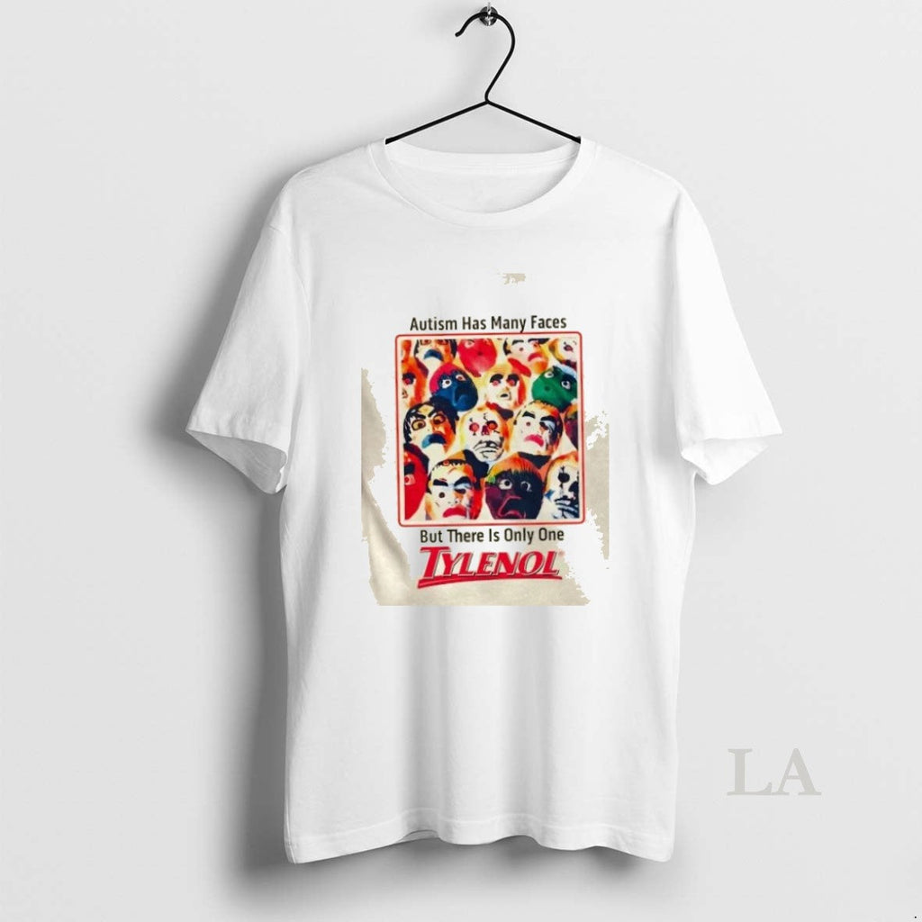 Original Autism Has Many Faces But There Is Only One - Adult & Kids T-Shirts, Sweatshirts & Hoodies apparel design preview 1