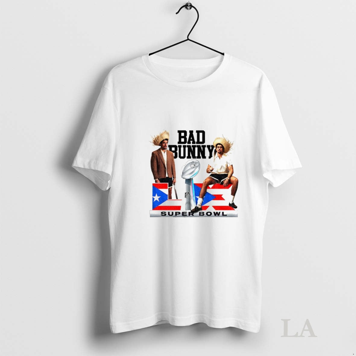 Original Bad Bunny Here For The Benito Bowl Superbowl - Adult & Kids T-Shirts, Sweatshirts & Hoodies apparel design preview 1