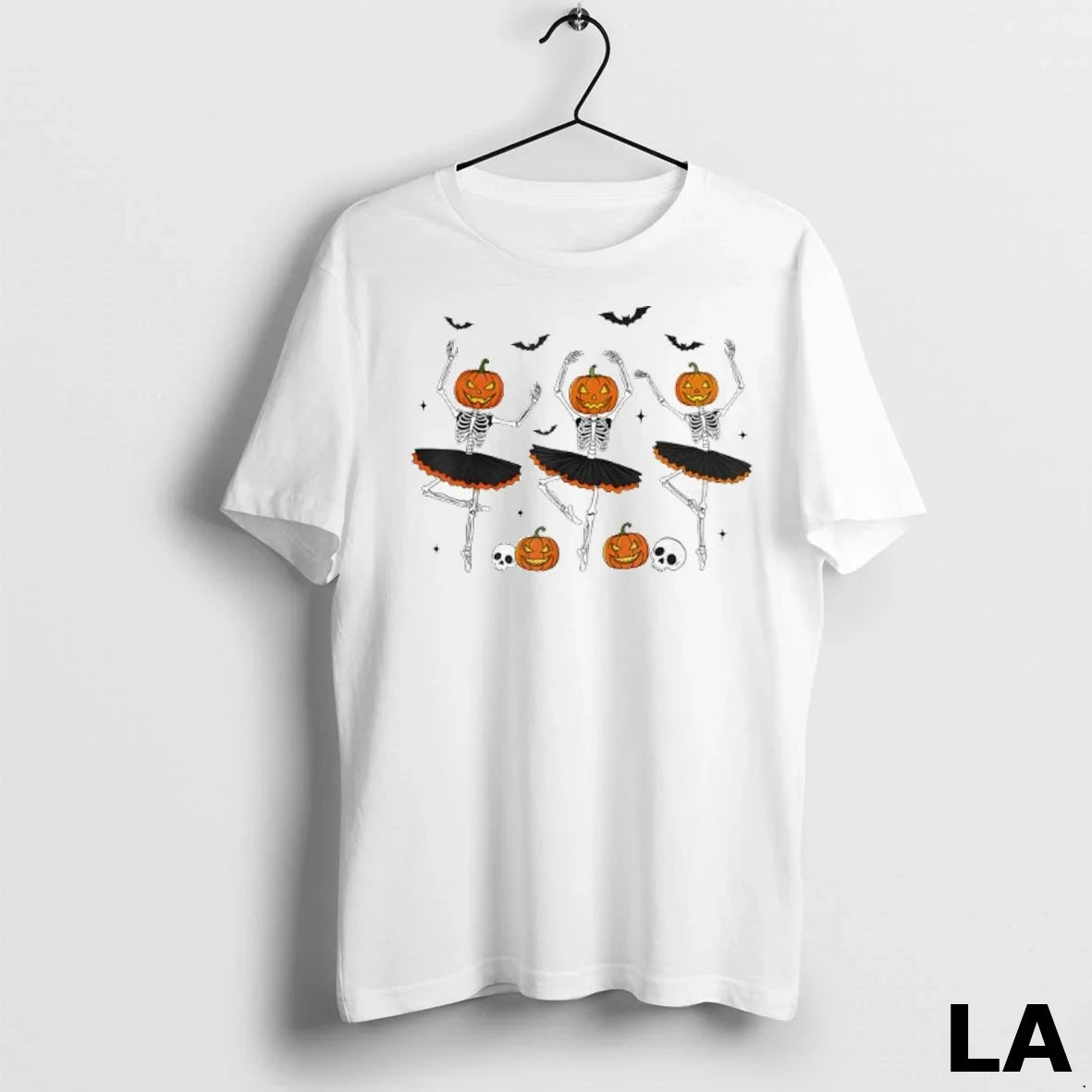 Original Ballet Pumpkin Dancing Skeleton Scary - Adult & Kids T-Shirts, Sweatshirts & Hoodies apparel design preview 1
