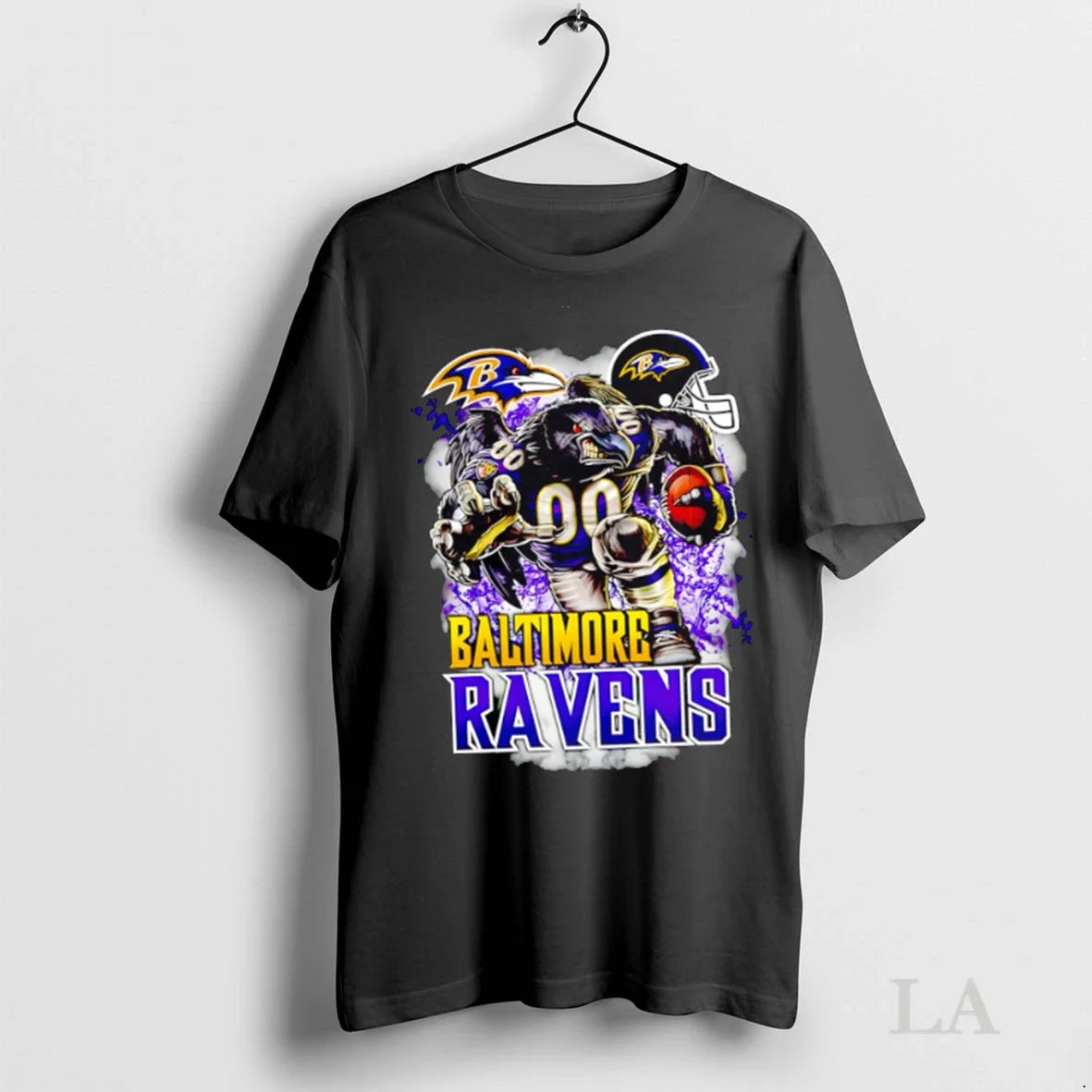 Original Baltimore Ravens Football Mascot Art Graphic - Adult & Kids T-Shirts, Sweatshirts & Hoodies apparel design preview 1