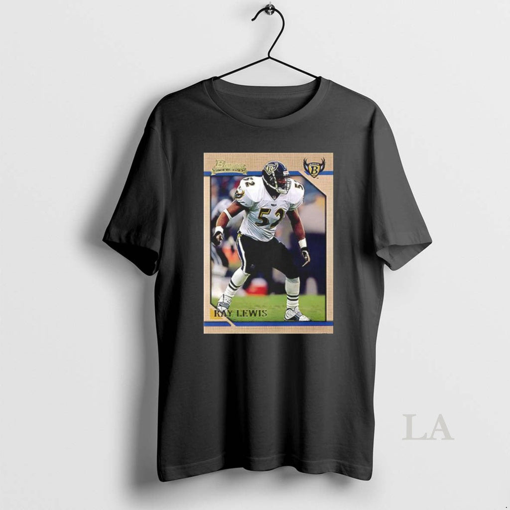 Original Baltimore Ravens Ray Lewis Trading Card - Adult & Kids T-Shirts, Sweatshirts & Hoodies apparel design preview 1