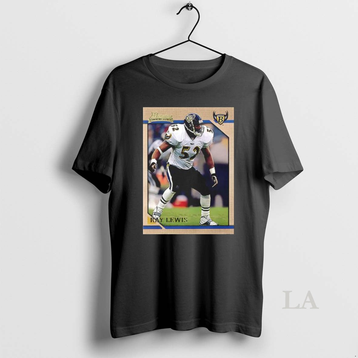 Original Baltimore Ravens Ray Lewis Trading Card - Adult & Kids T-Shirts, Sweatshirts & Hoodies apparel design preview 1