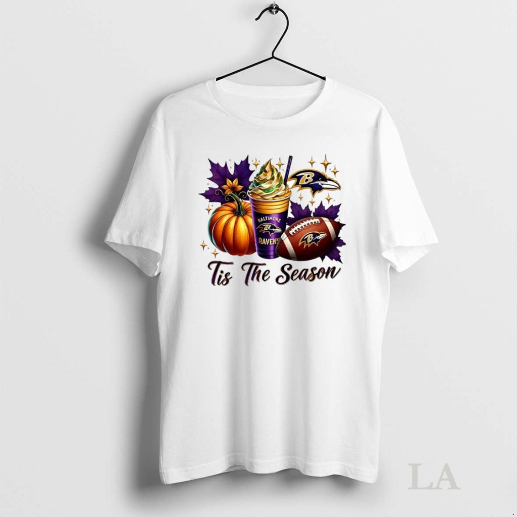 Original Baltimore Ravens Tis The Season Halloween - Adult & Kids T-Shirts, Sweatshirts & Hoodies apparel design preview 1