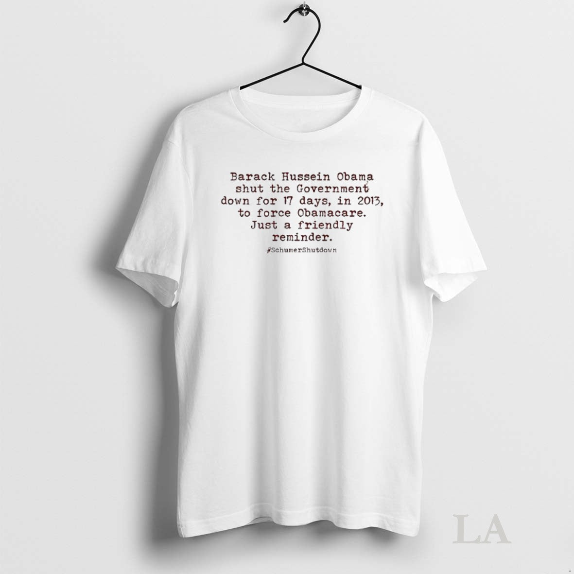 Original Barack Hussein Obama Shut The Government - Adult & Kids T-Shirts, Sweatshirts & Hoodies apparel design preview 1