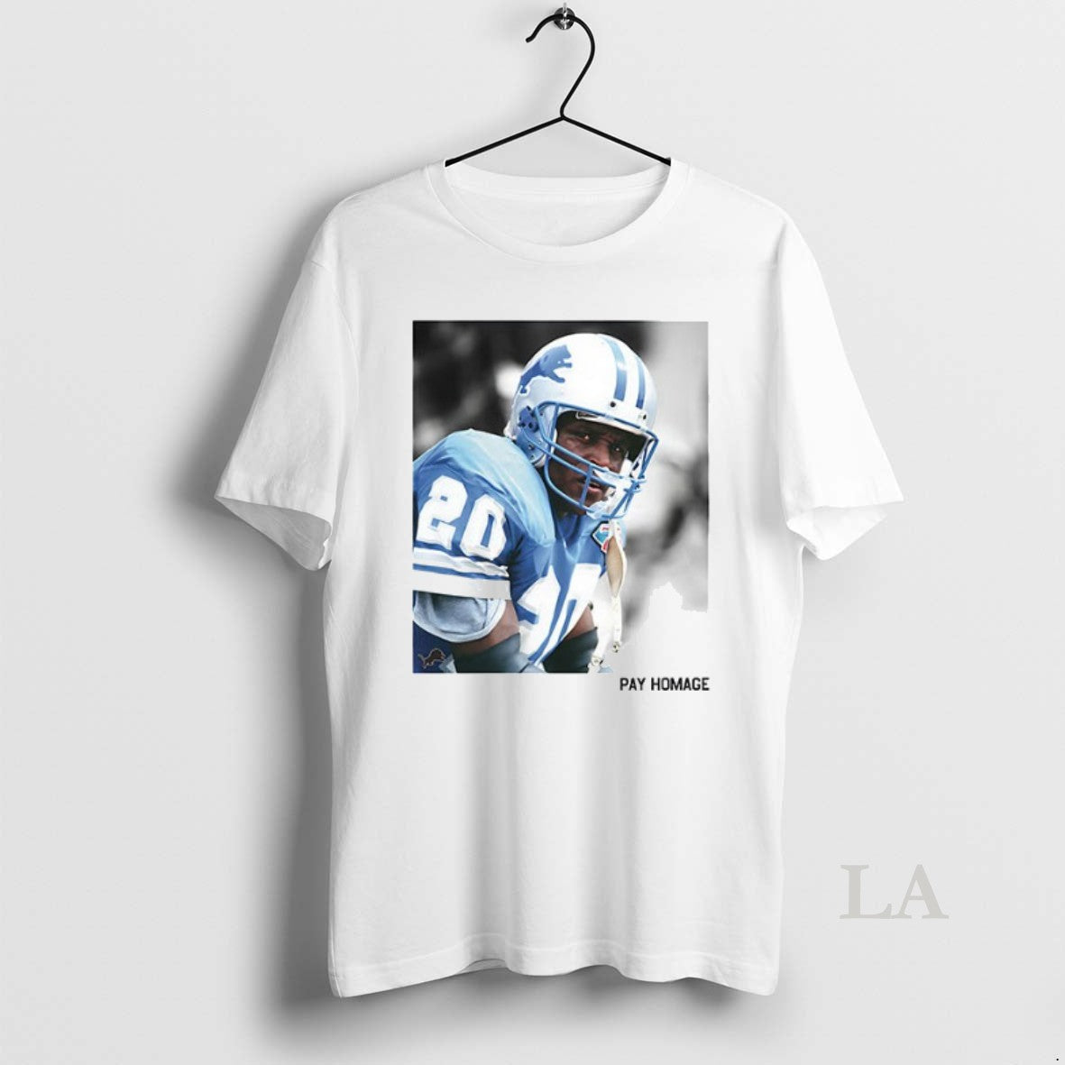 Original Barry Sanders Detroit Lions Pay Homage - Adult & Kids T-Shirts, Sweatshirts & Hoodies apparel design preview 1