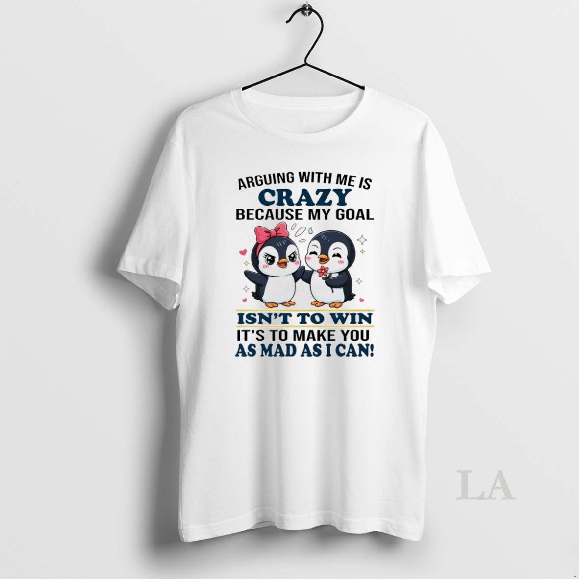 Original Benguins Arguing With Me Is Crazy Because My - Adult & Kids T-Shirts, Sweatshirts & Hoodies apparel design preview 1
