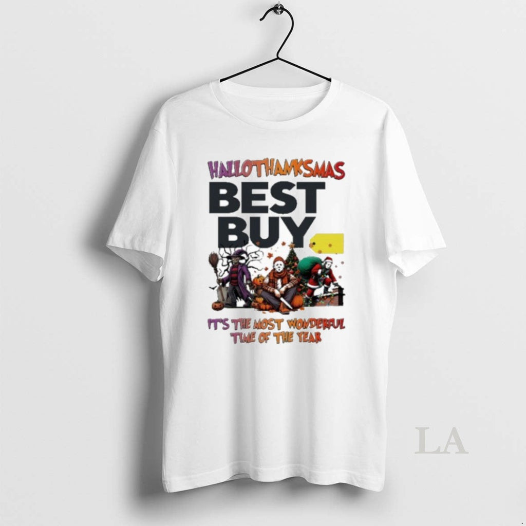 Original Best Buy Horror Film Hallothanksmas Its The - Adult & Kids T-Shirts, Sweatshirts & Hoodies apparel design preview 1
