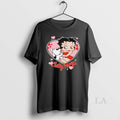 Original Bettyboop With Dog In Heart - Adult & Kids T-Shirts, Sweatshirts & Hoodies apparel design preview 1