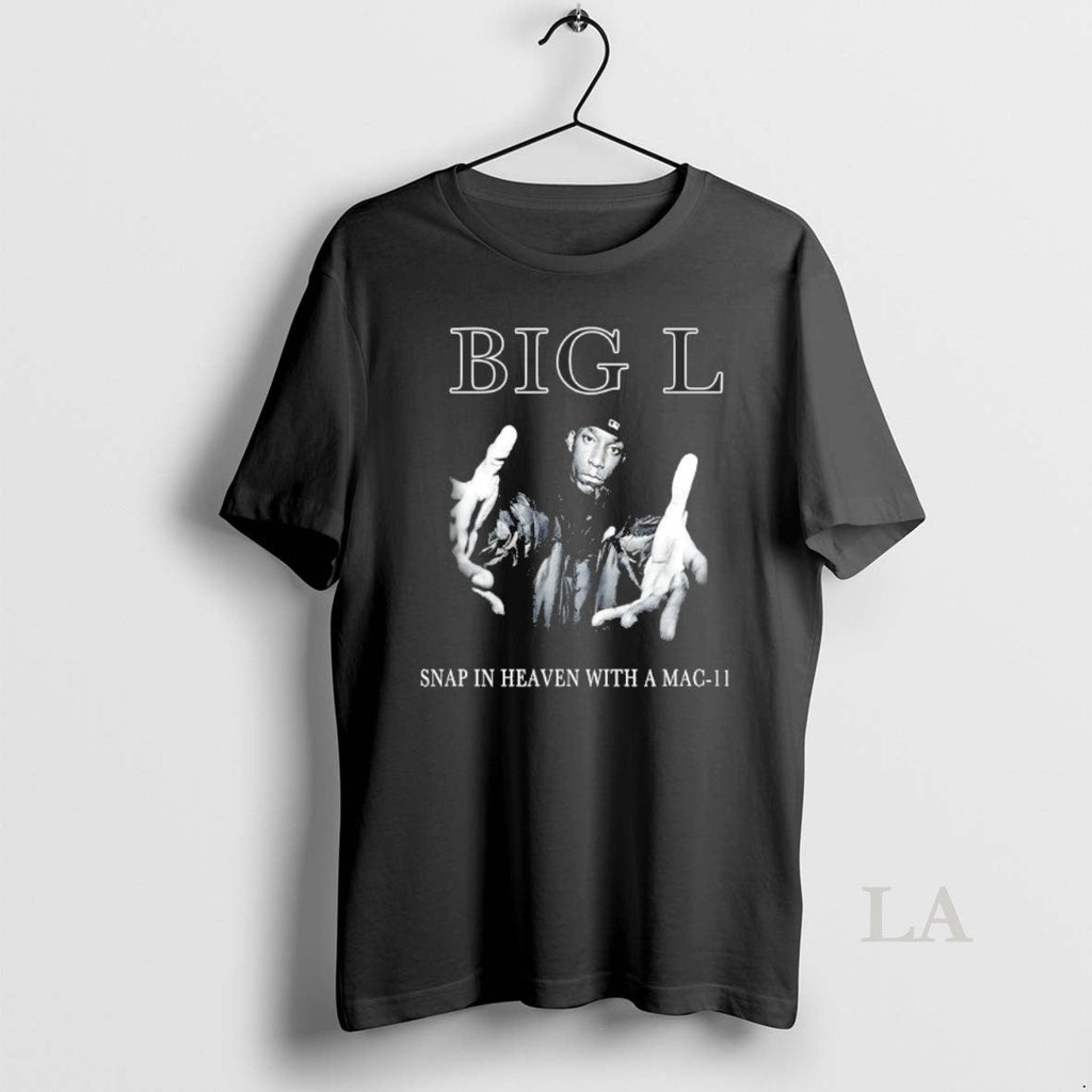 Original Big L Snap In Heaven With A Mac 11 - Adult & Kids T-Shirts, Sweatshirts & Hoodies apparel design preview 1