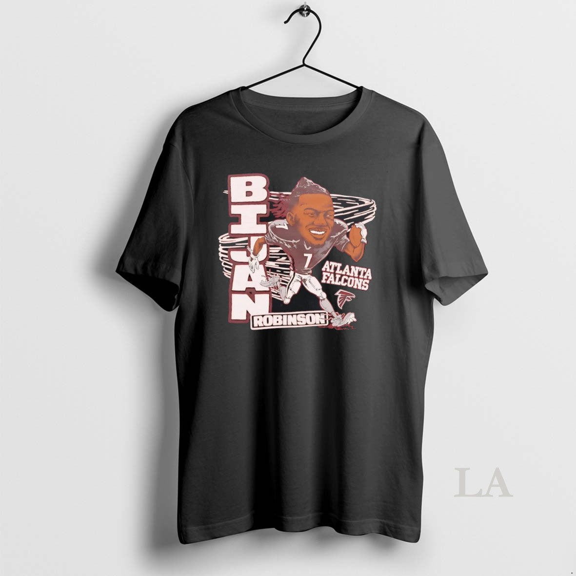 Original Bijan Robinson Superstar Running Caricature - Adult & Kids T-Shirts, Sweatshirts & Hoodies apparel design preview 1