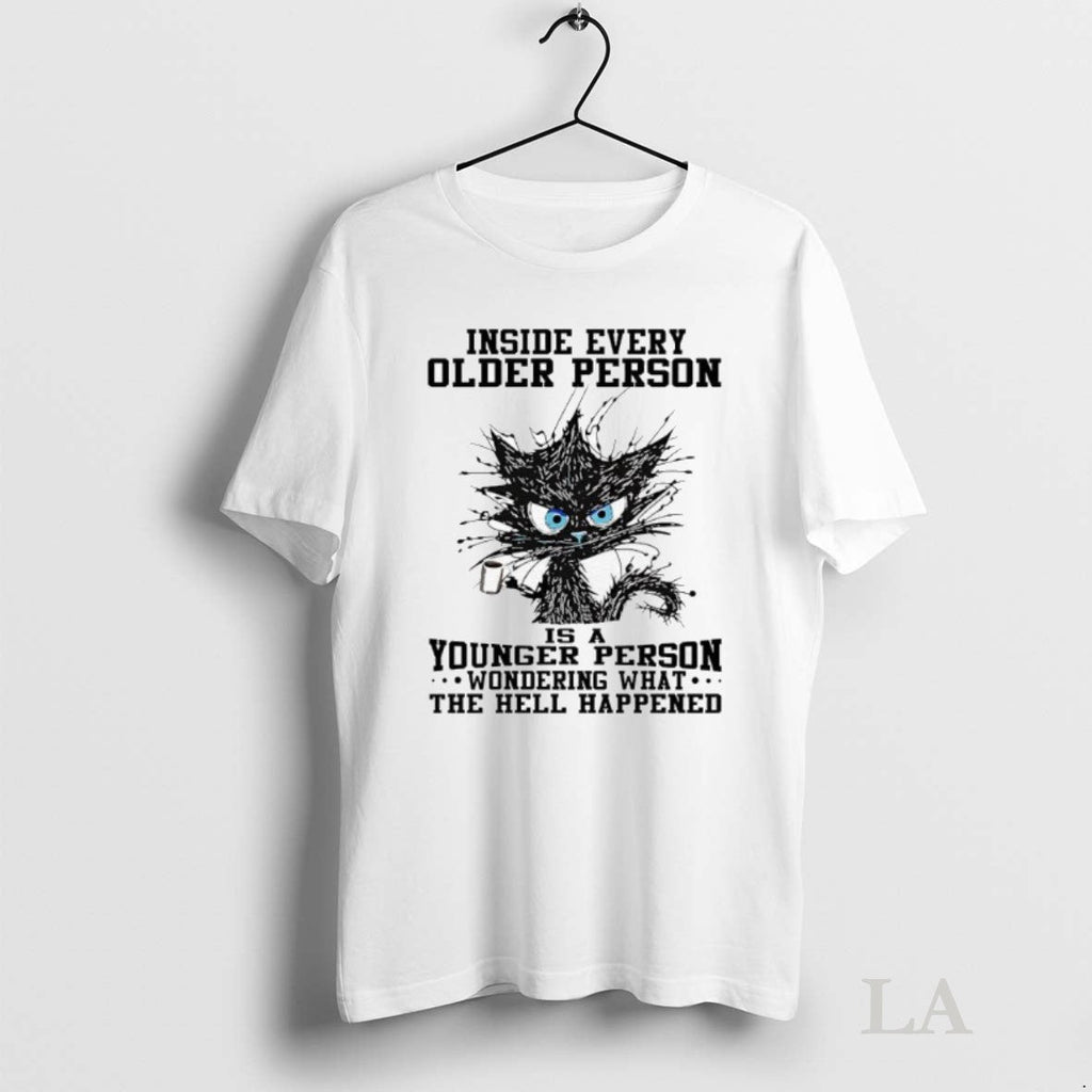 Original Black Cat Inside Every Older Person Is A - Adult & Kids T-Shirts, Sweatshirts & Hoodies apparel design preview 1