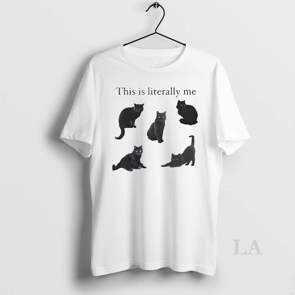 Original Black Cat This Is Literally Me - Adult & Kids T-Shirts, Sweatshirts & Hoodies apparel design preview 1
