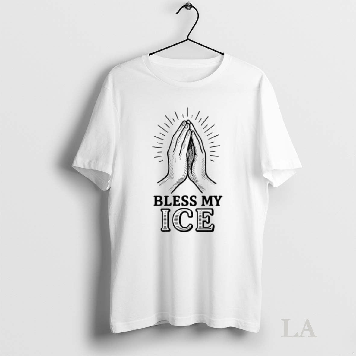 Original Bless My Ice Praying Hands - Adult & Kids T-Shirts, Sweatshirts & Hoodies apparel design preview 1