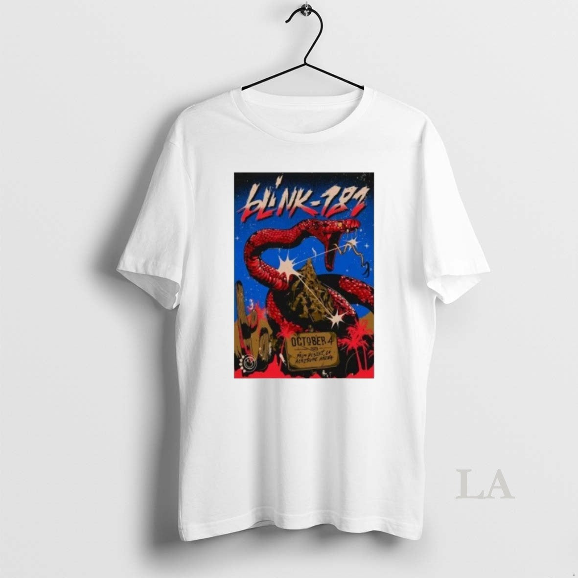 Original Blink 182 Palm Desert Tour On Oct 4 2025 - Adult & Kids T-Shirts, Sweatshirts & Hoodies apparel design preview 1