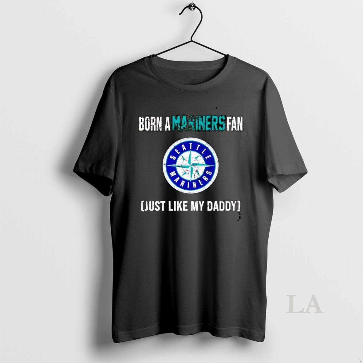 Original Born A Seattle Mariners Fan Just Like My - Adult & Kids T-Shirts, Sweatshirts & Hoodies apparel design preview 1