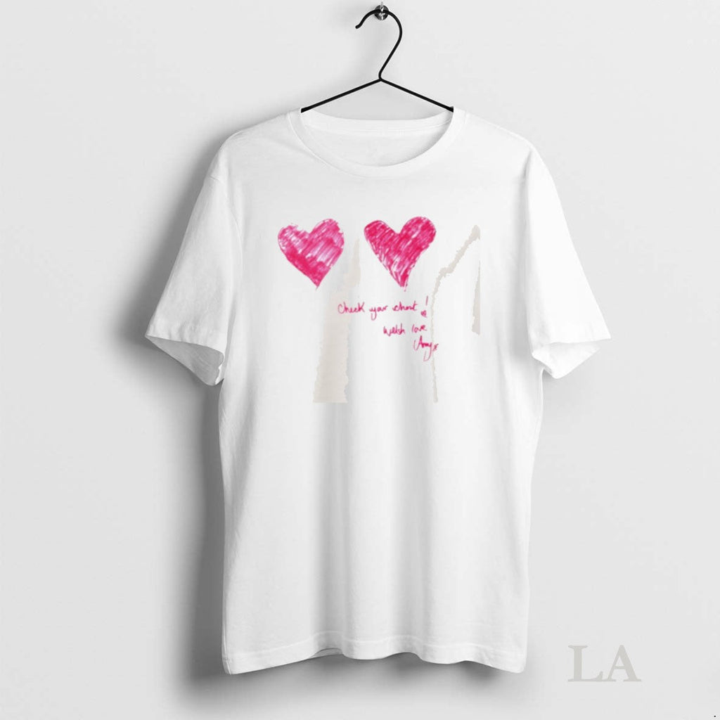 Original Breast Cancer Awareness Check Your Chest - Adult & Kids T-Shirts, Sweatshirts & Hoodies apparel design preview 1