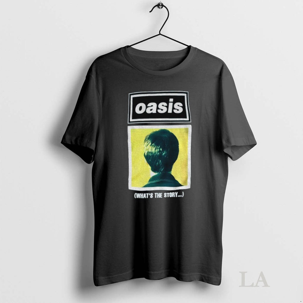 Original Brian Cannon Oasis Whats The Story Logo - Adult & Kids T-Shirts, Sweatshirts & Hoodies apparel design preview 1