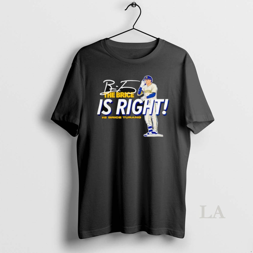 Original Brice Turang The Is Right Milwaukee Brewers - Adult & Kids T-Shirts, Sweatshirts & Hoodies apparel design preview 1