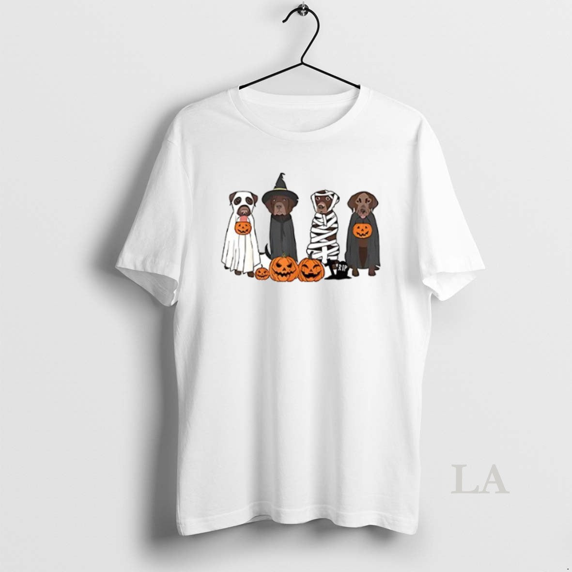 Original Brown Labrador Halloween Ceramic And Classic - Adult & Kids T-Shirts, Sweatshirts & Hoodies apparel design preview 1