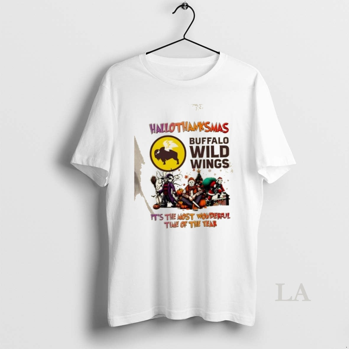 Original Buffalo Wild Wings X Horror Movies Happy - Adult & Kids T-Shirts, Sweatshirts & Hoodies apparel design preview 1