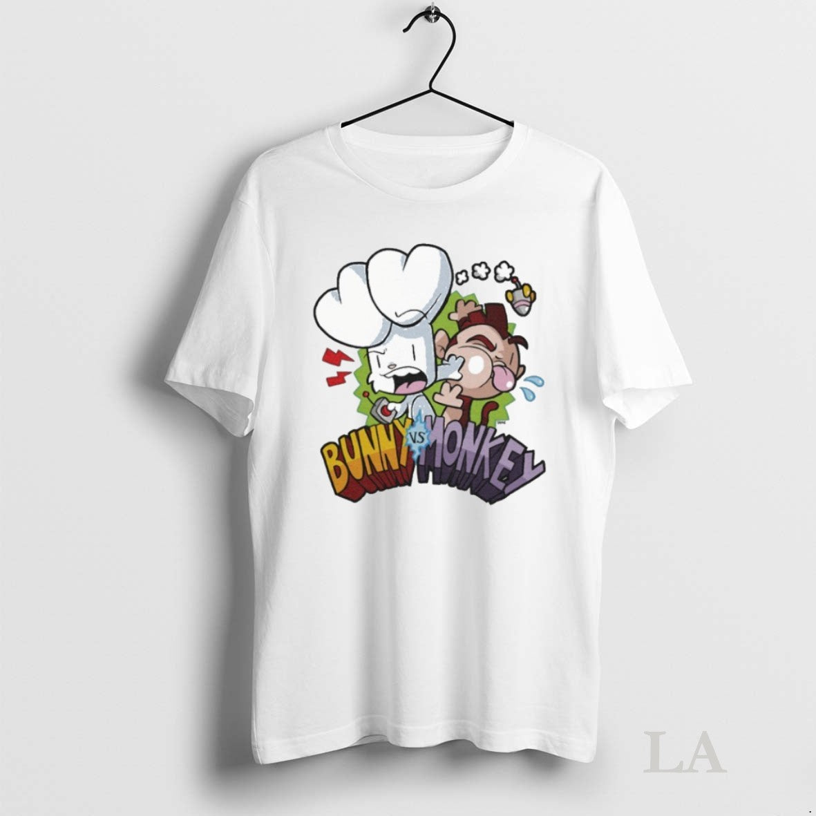 Original Bunny Vs Monkey Logo - Adult & Kids T-Shirts, Sweatshirts & Hoodies apparel design preview 1