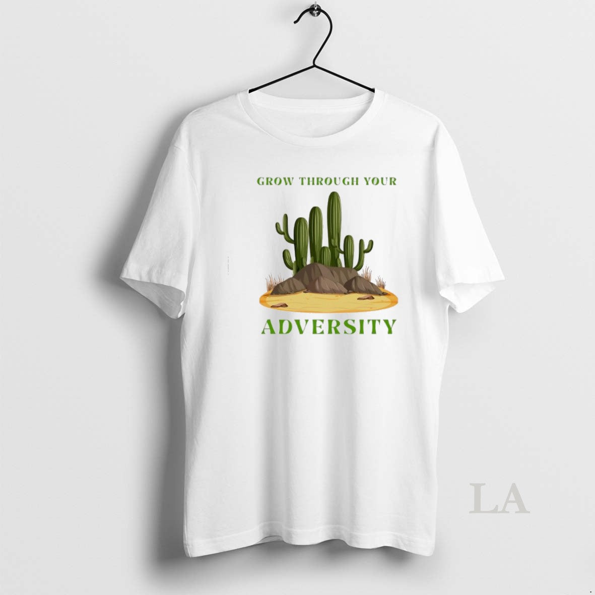 Original Cactus Grow Through Your Adversity - Adult & Kids T-Shirts, Sweatshirts & Hoodies apparel design preview 1