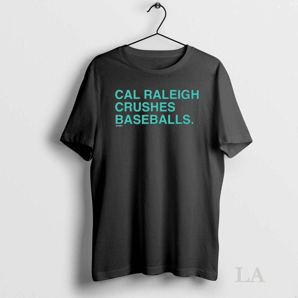 Original Cal Raleigh Crushes Baseballs - Adult & Kids T-Shirts, Sweatshirts & Hoodies apparel design preview 1