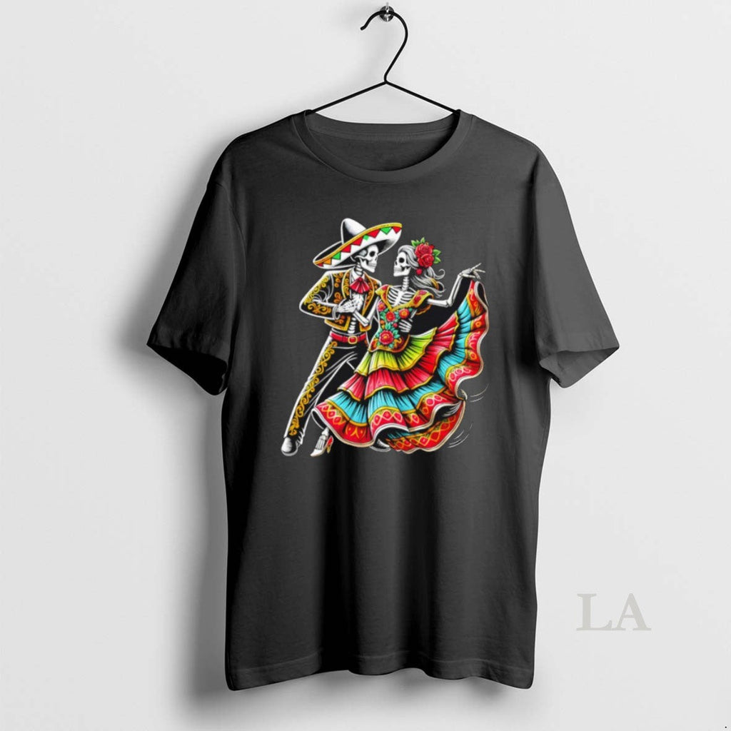 Original Calavera Dance Lovers Day Of The Dead - Adult & Kids T-Shirts, Sweatshirts & Hoodies apparel design preview 1