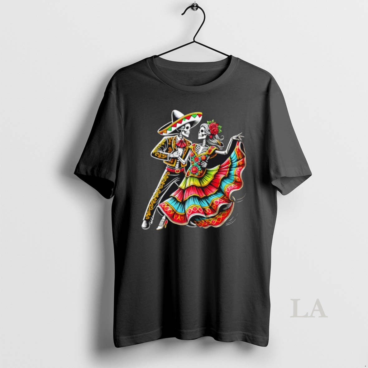 Original Calavera Dance Lovers Day Of The Dead - Adult & Kids T-Shirts, Sweatshirts & Hoodies apparel design preview 1