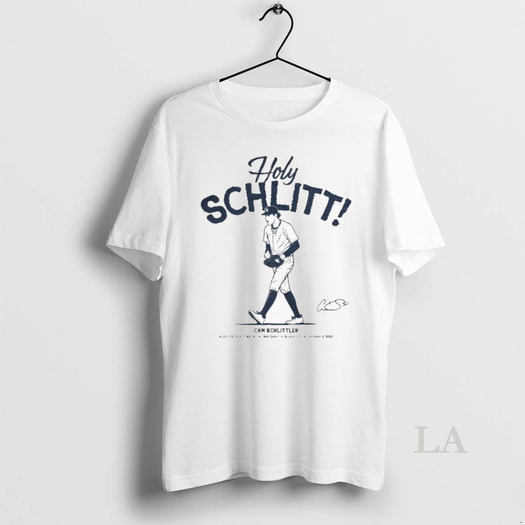 Original Cam Schlittler Holy Schlitt - Adult & Kids T-Shirts, Sweatshirts & Hoodies apparel design preview 1