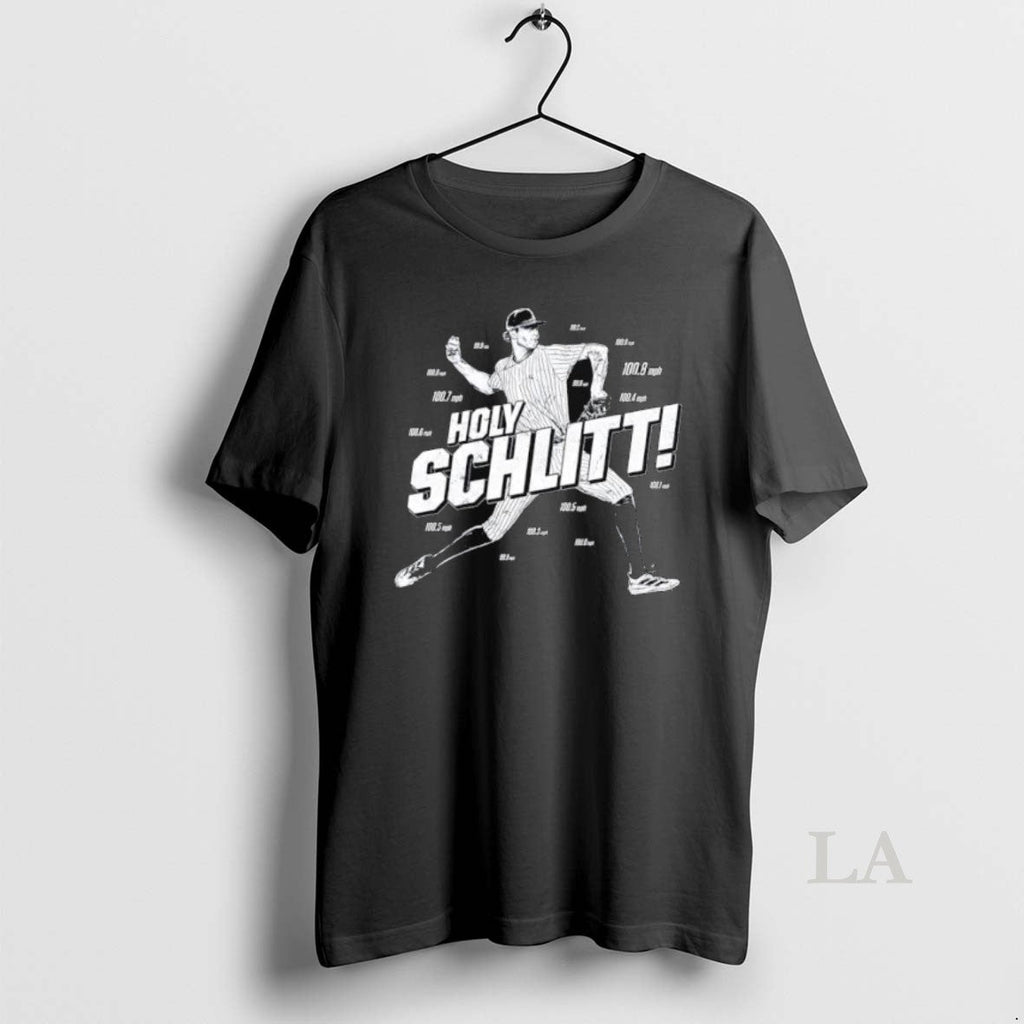 Original Cam Schlittler Holy Schlitt Vintage 100 Mph - Adult & Kids T-Shirts, Sweatshirts & Hoodies apparel design preview 1