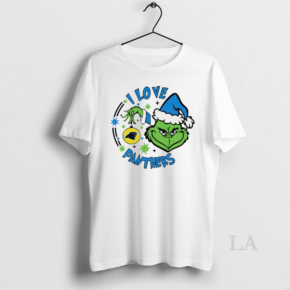 Original Carolina Panthers X Santa Grinch I Love - Adult & Kids T-Shirts, Sweatshirts & Hoodies apparel design preview 1