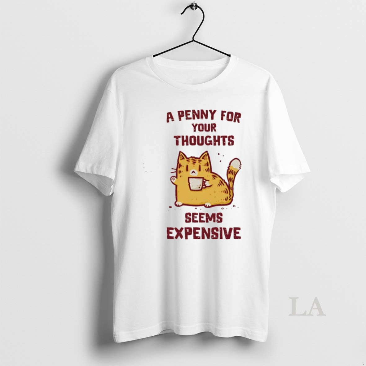 Original Cat A Penny For Your Thoughts Seems - Adult & Kids T-Shirts, Sweatshirts & Hoodies apparel design preview 1