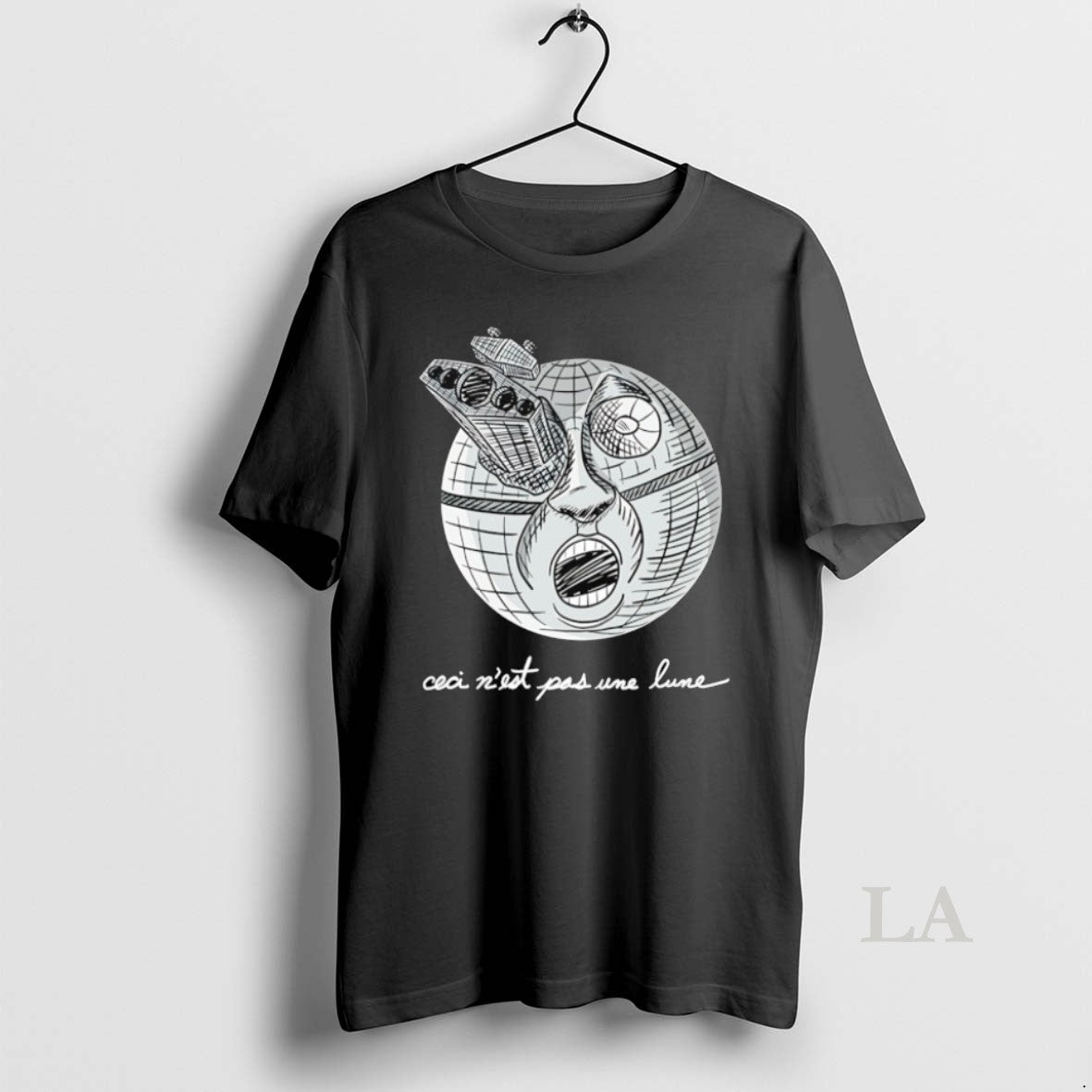 Original Ceci Nest Pas Une Lune The Death Star - Adult & Kids T-Shirts, Sweatshirts & Hoodies apparel design preview 1