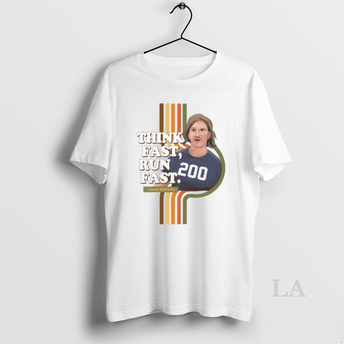 Original Chad Powers Think Fast Run - Adult & Kids T-Shirts, Sweatshirts & Hoodies apparel design preview 1