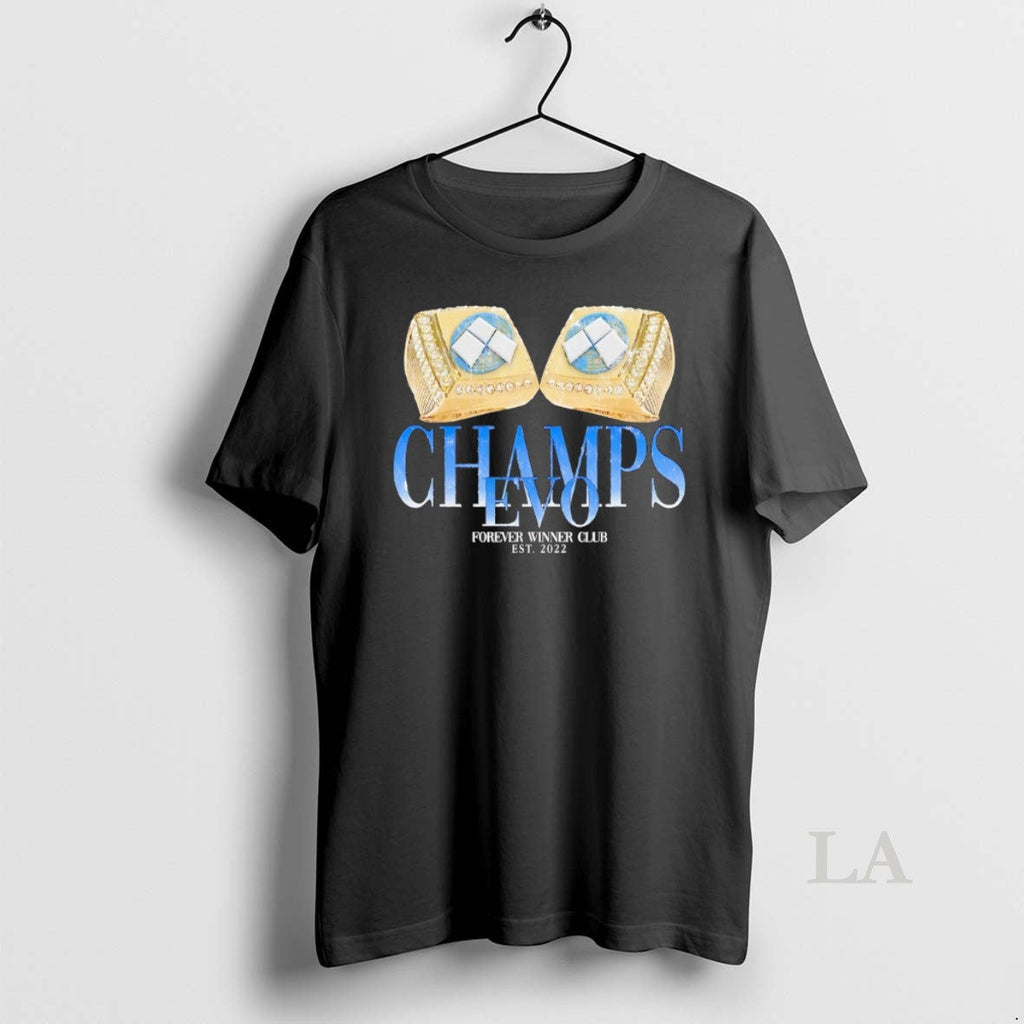 Original Champs Evo Forever Winner Club Est 2022 - Adult & Kids T-Shirts, Sweatshirts & Hoodies apparel design preview 1