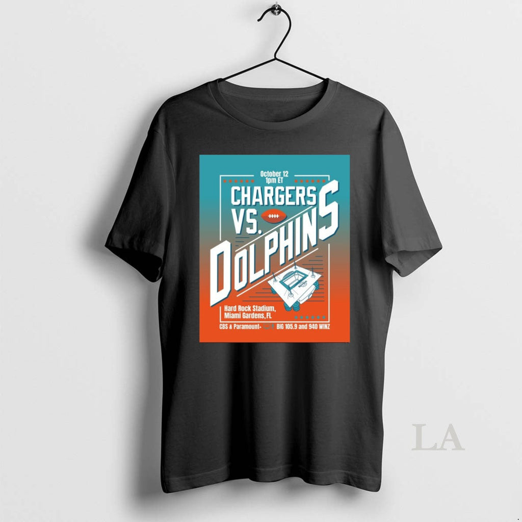 Original Chargers Vs Dolphins October 12 2025 Hard - Adult & Kids T-Shirts, Sweatshirts & Hoodies apparel design preview 1