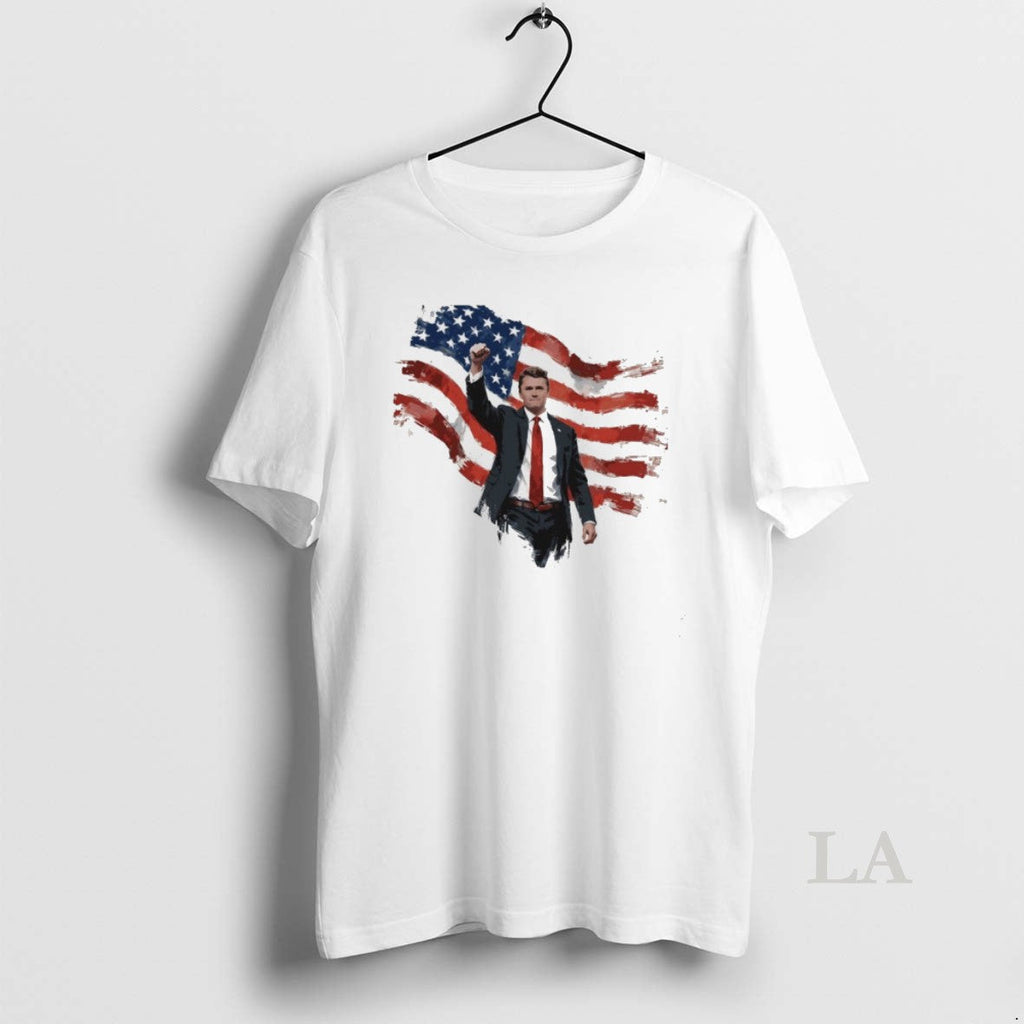 Original Charlie Kirk Fight American Flag - Adult & Kids T-Shirts, Sweatshirts & Hoodies apparel design preview 1