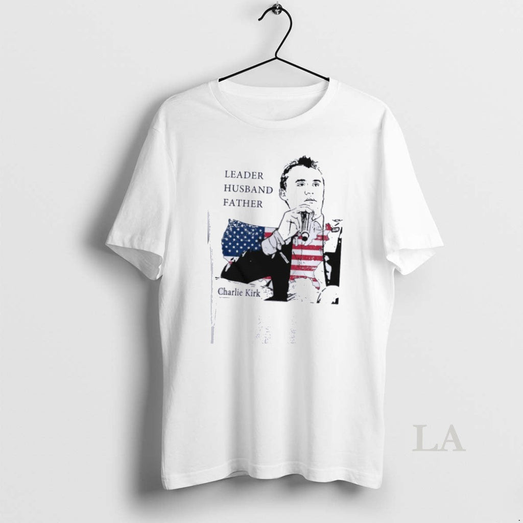 Original Charlie Kirk Leader Husband Father America - Adult & Kids T-Shirts, Sweatshirts & Hoodies apparel design preview 1