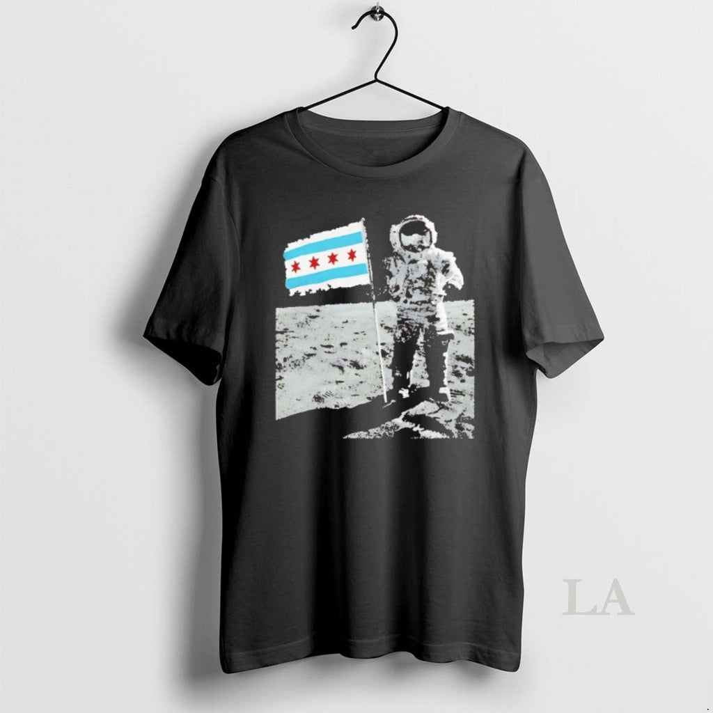 Original Chicago First Moon Landing Space - Adult & Kids T-Shirts, Sweatshirts & Hoodies apparel design preview 1